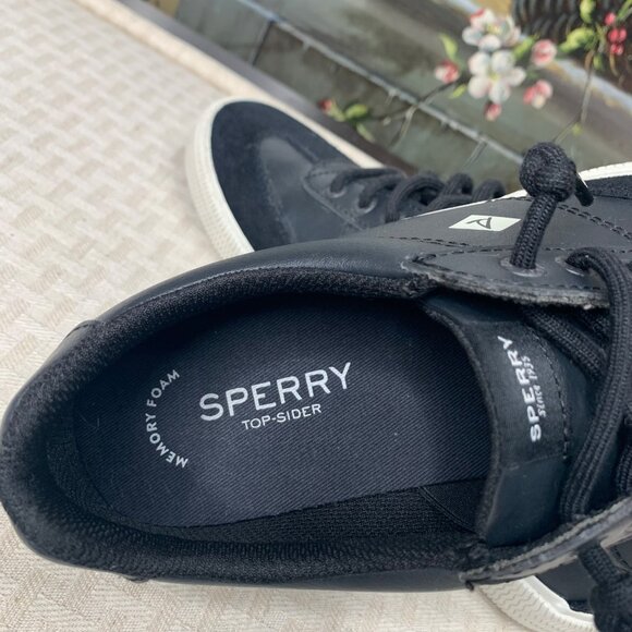 Sperry Top-Sider Womens Size 8 Black & White Memory Foam Casual Sneakers - Picture 4 of 7